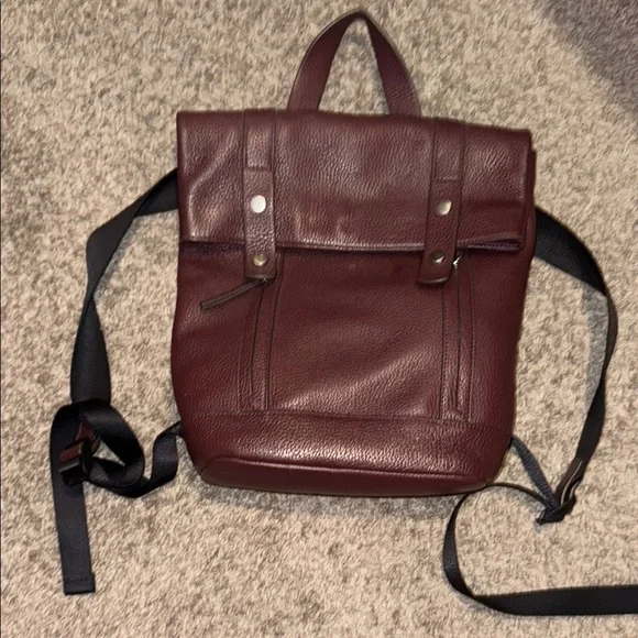 Treasure & Bond Remy Pebbled Leather Backpack Treasure & Bond Remy Brown/Maroon Leather Backpack | eBay main image 3
